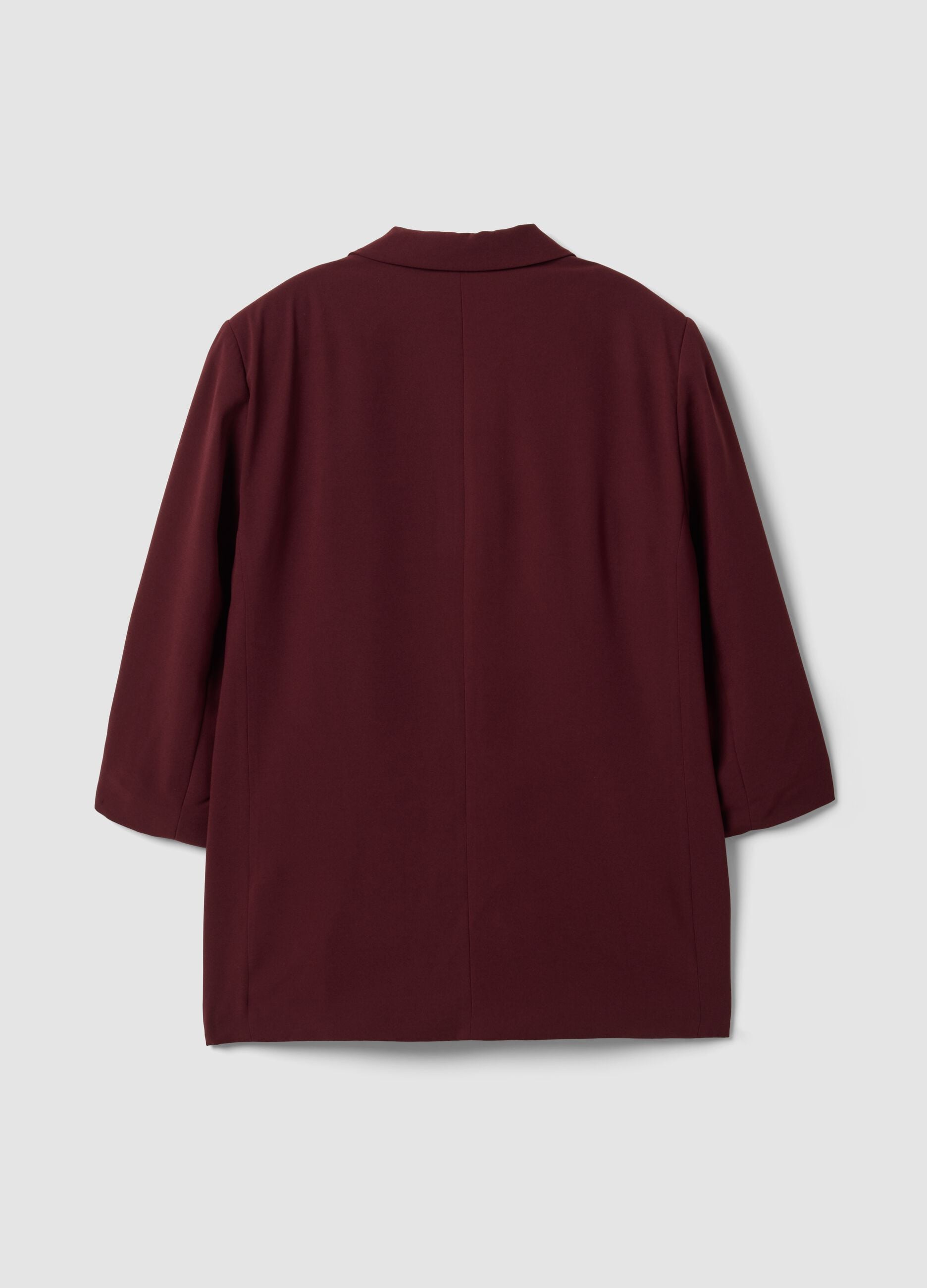 Red lined regular-fit blazer with classic lapels