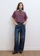 Multicolour striped pure cotton polo with oversized collar_1