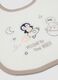 White organic cotton blend set with bib and matching cloth_1