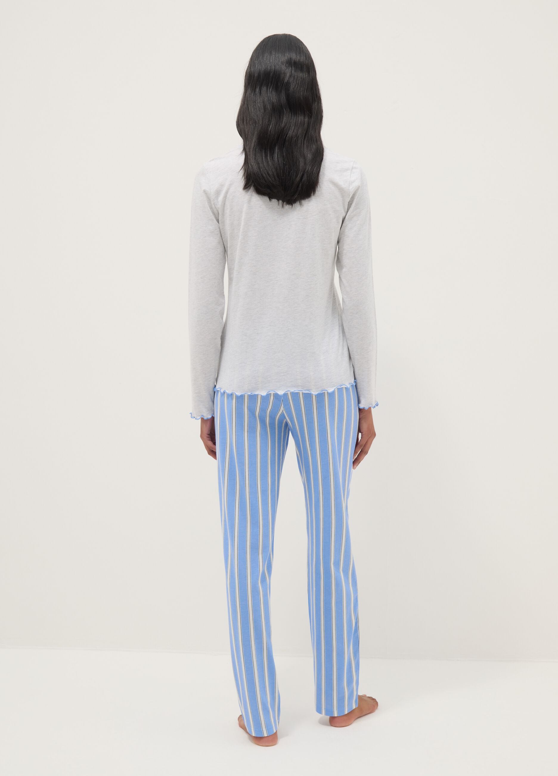 Multicolour organic cotton pyjamas regular fit with inscription