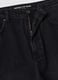 Black cotton denim wide-leg jeans_2