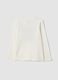 White pure organic cotton T-shirt with teddy print for girls_1