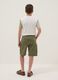 Green stretch cotton cargo shorts_1