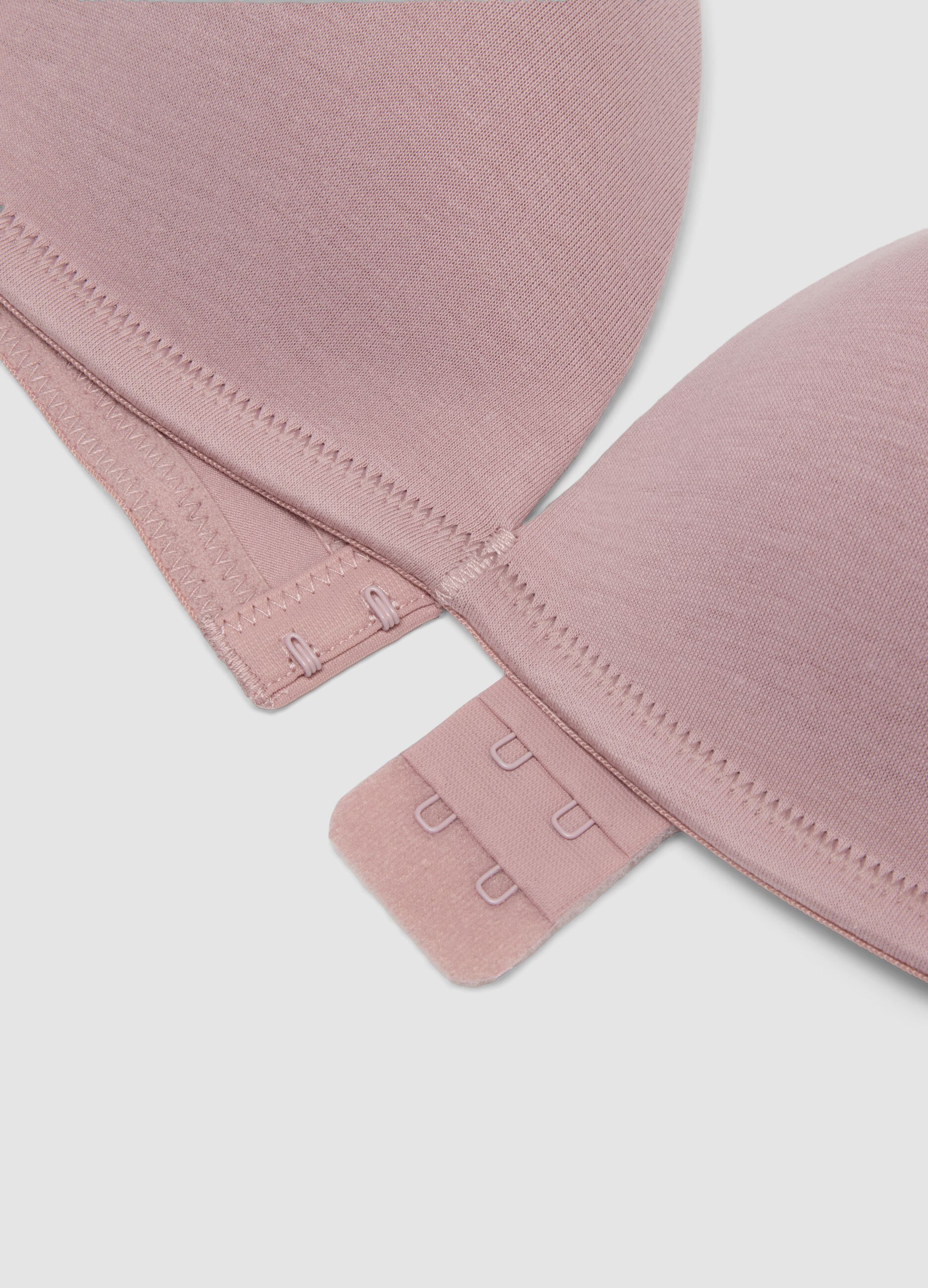 Purple padded organic cotton bra