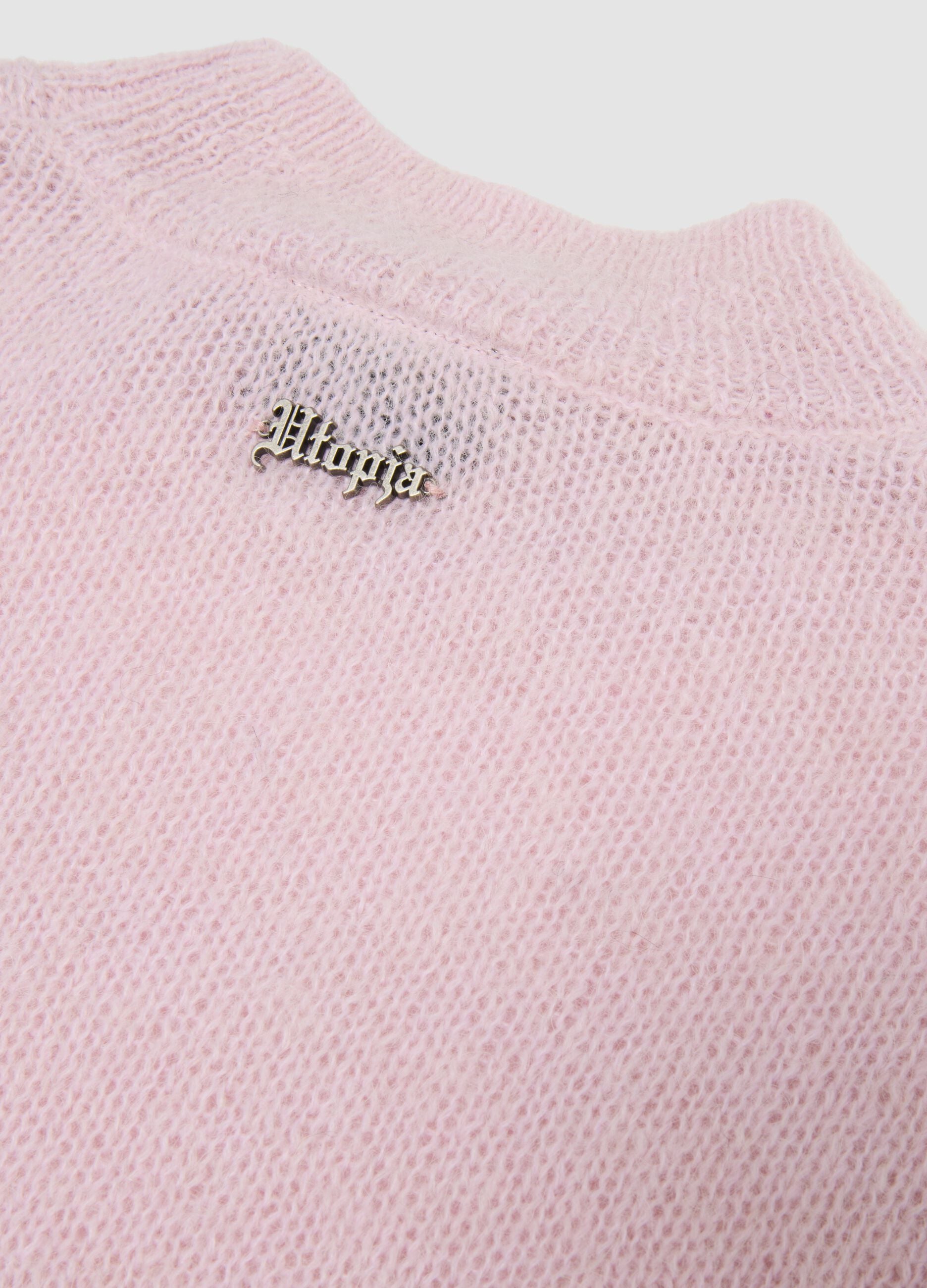 Mohair Crew Neck Light Pink