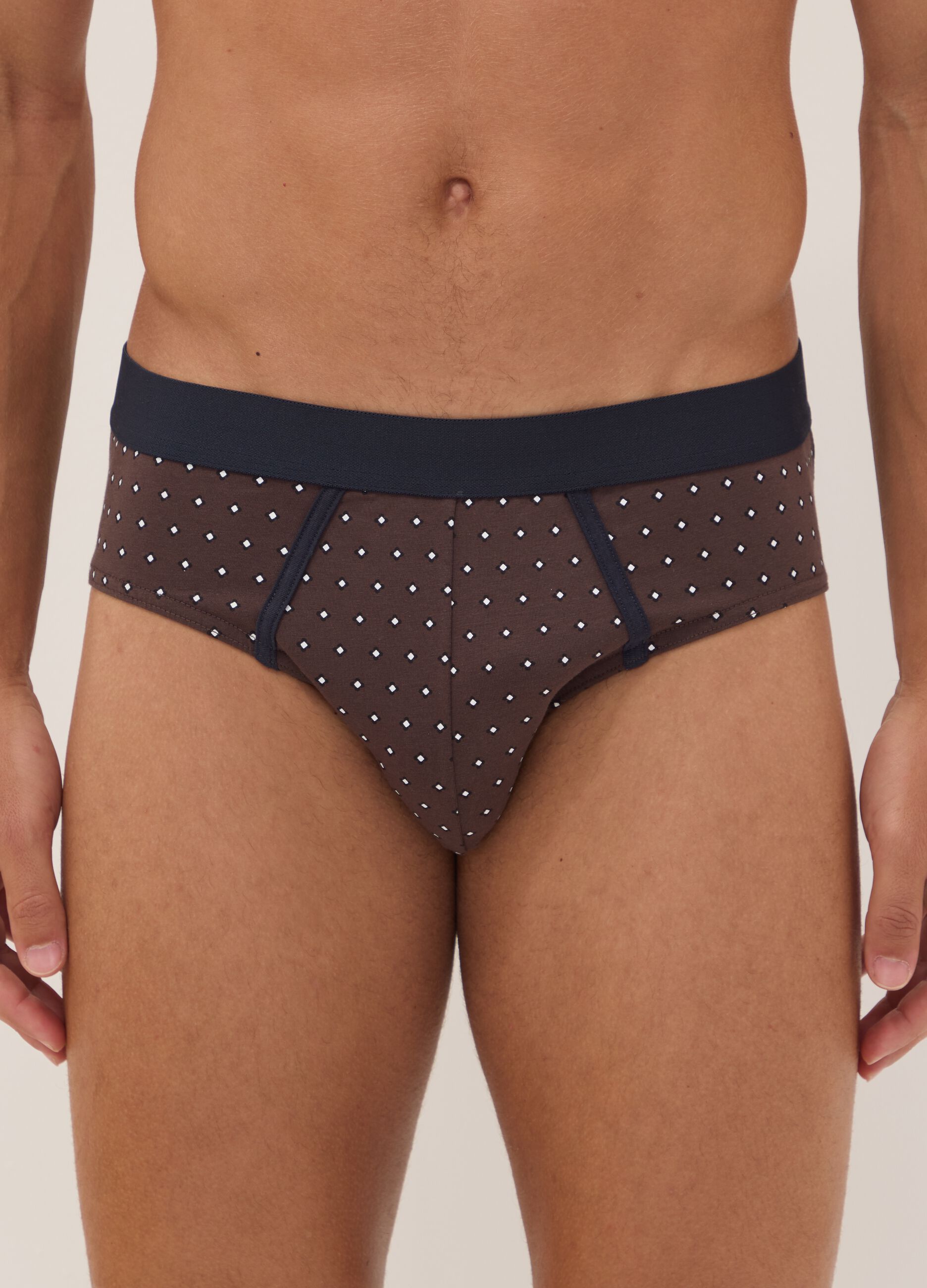 3-pack of blue stretch organic cotton briefs