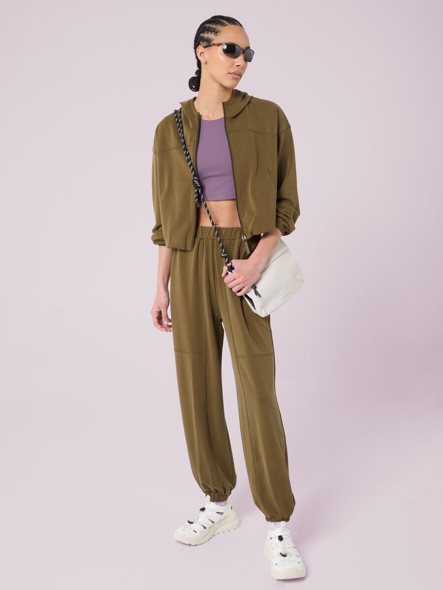 Full-zip crop con cappuccio ALTAVIA STUDIO_0