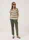 Green stretch cotton trousers_0
