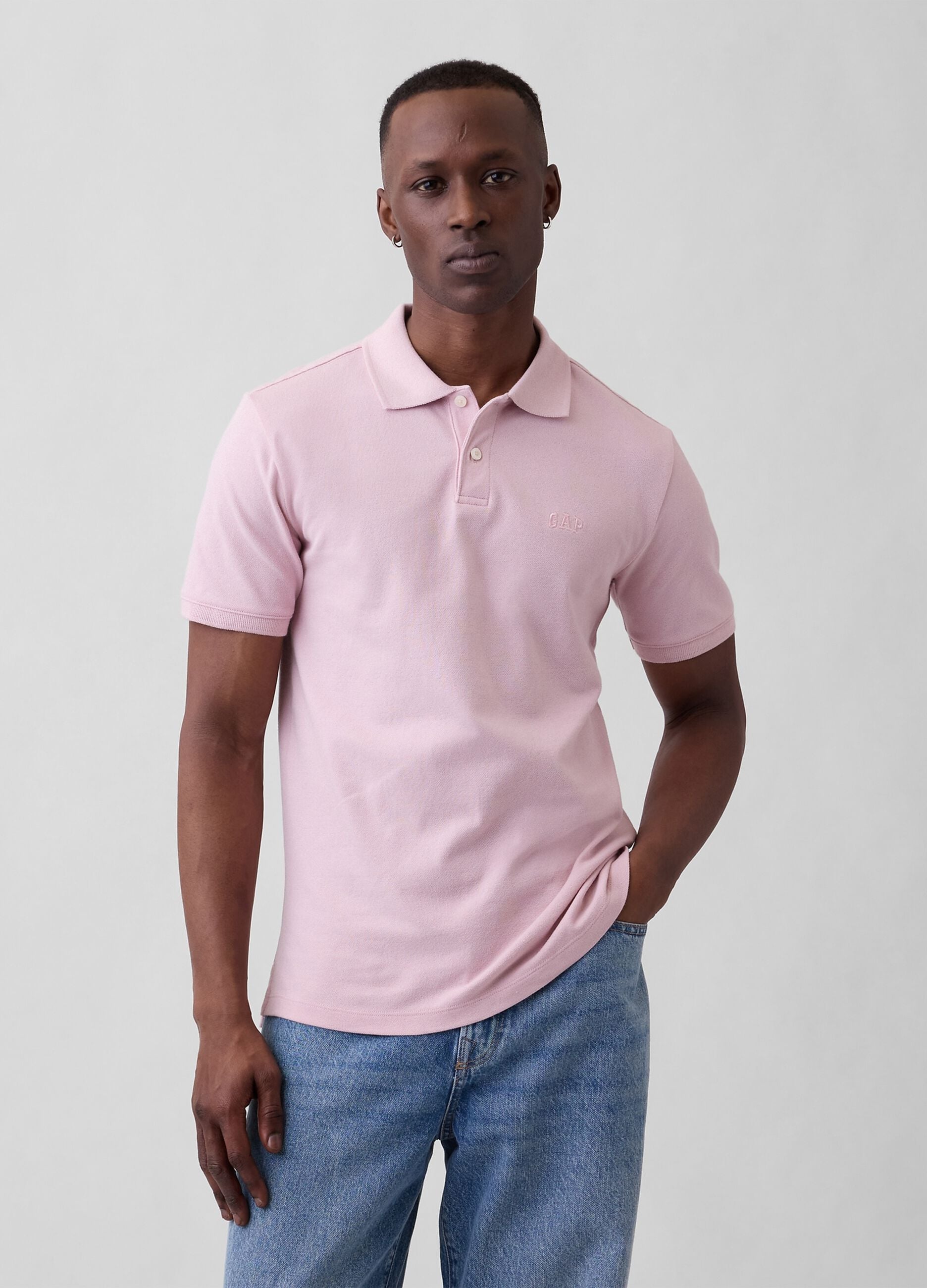 Polo a maniche corte in cotone con logo GAP