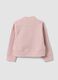 Pink zip-up cotton-blend sweatshirt, regular fit, for girls_1