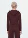 Brown full-zip pure cotton fitted hoodie_2