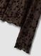 Black stretch floral-pattern T-shirt_5