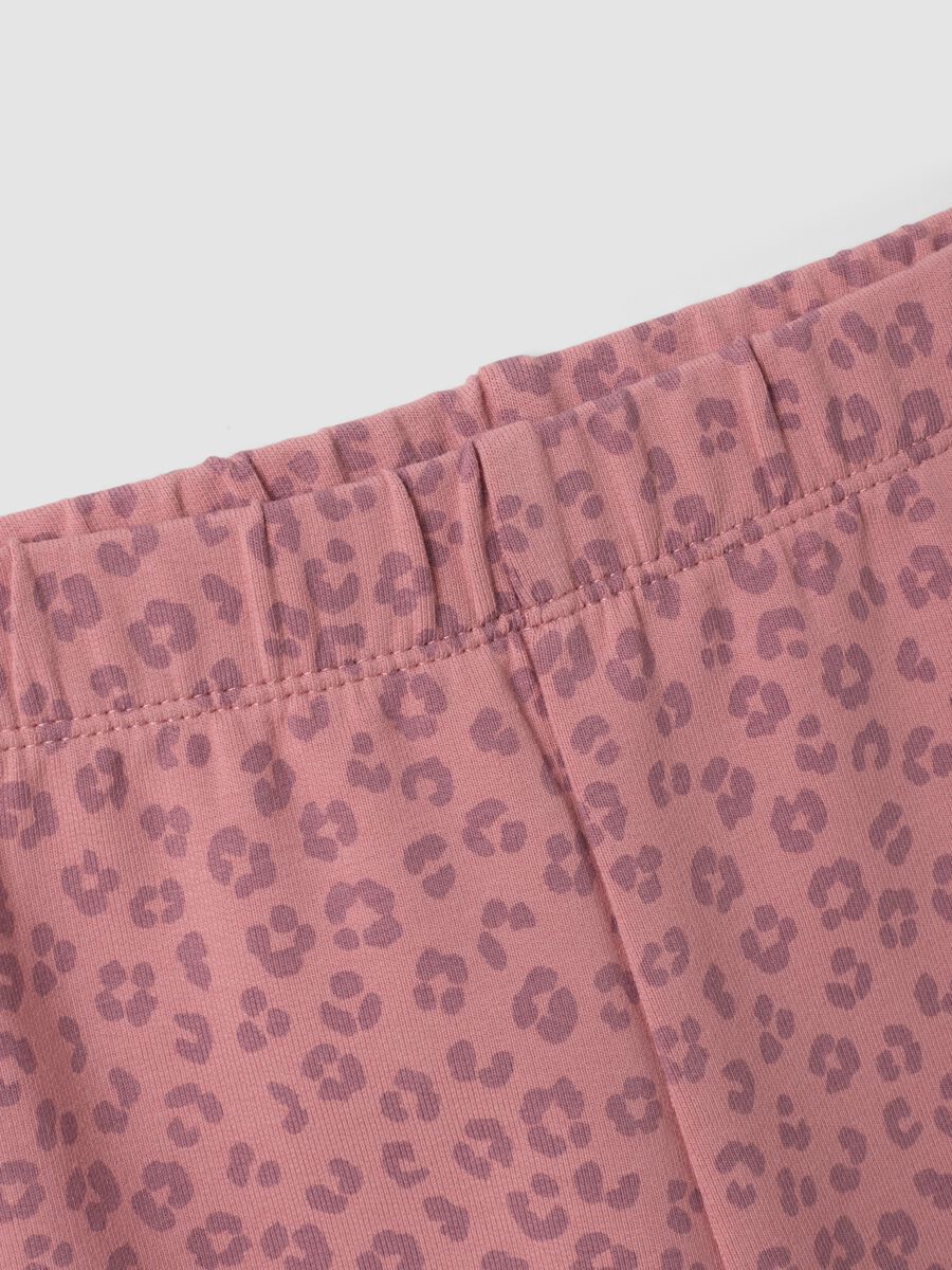 White and pink pure cotton sweatshirt and trousers set for baby girl_3
