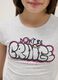 Grey stretchy cotton slim fit girl's T-shirt with print_2
