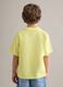 Boys&rsquo; pure cotton yellow oversized T-shirt_1