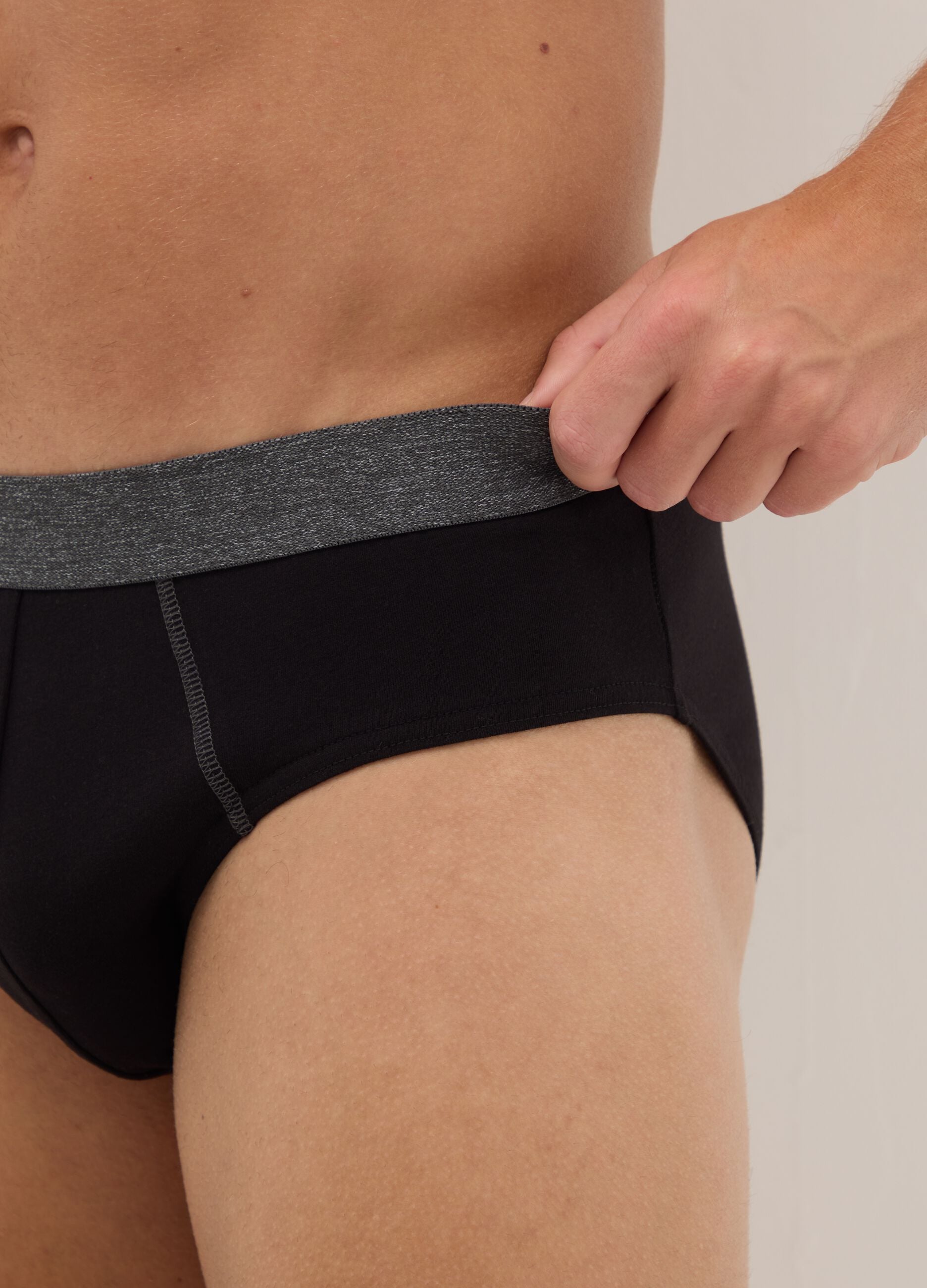 Multipack of regular fit multicolour stretch cotton briefs