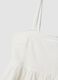 White cotton and viscose blend top with thin straps, relaxed fit_5