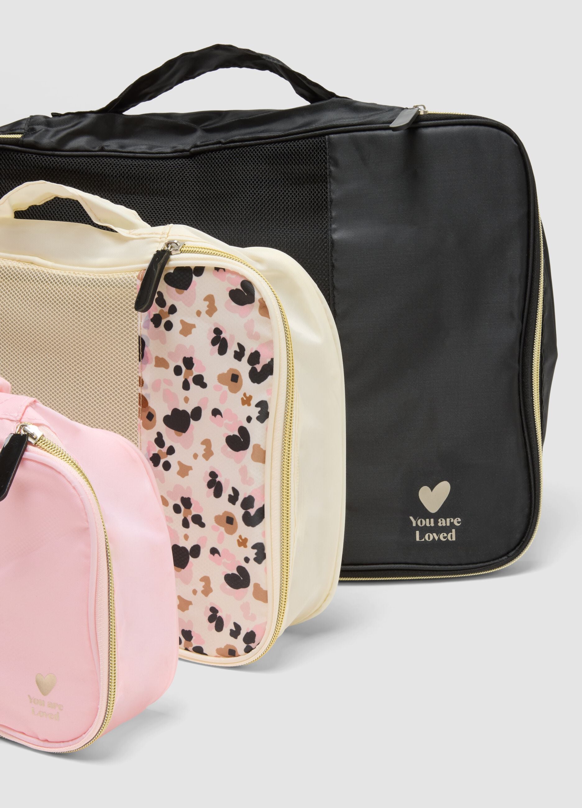 Multicolour travel beauty bag set