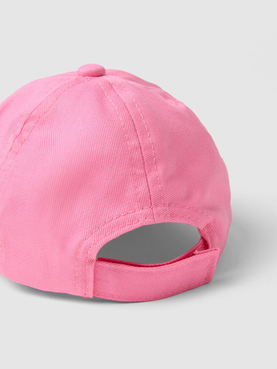 Girls' Pink Pure Cotton Baseball Cap with Stitch_2