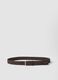 Brown braided cotton-blend belt_0