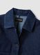 Blue cropped pure cotton denim jacket, regular fit_5