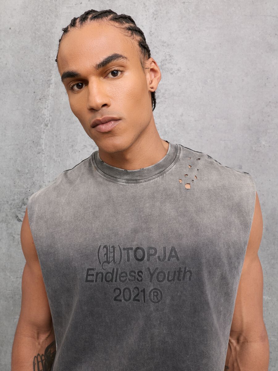 Sunfaded Distressed Tank Top Vintage Grey_3