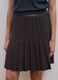 Brown micro-check pleated skirt in stretch viscose_3