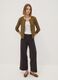 Brown wide-leg jeans in stretch cotton_0
