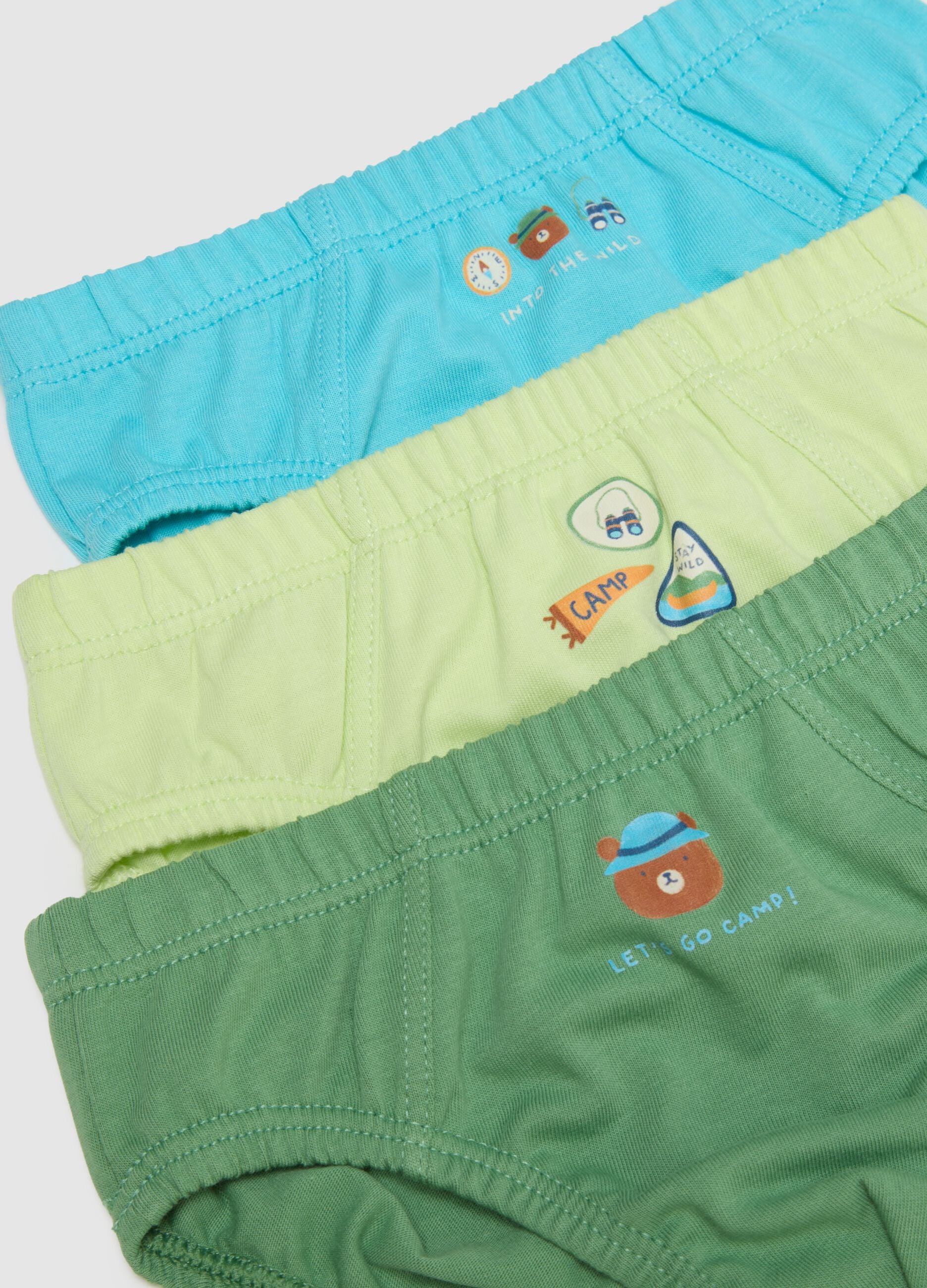 Multipack of pure cotton multicolour regular fit baby knickers