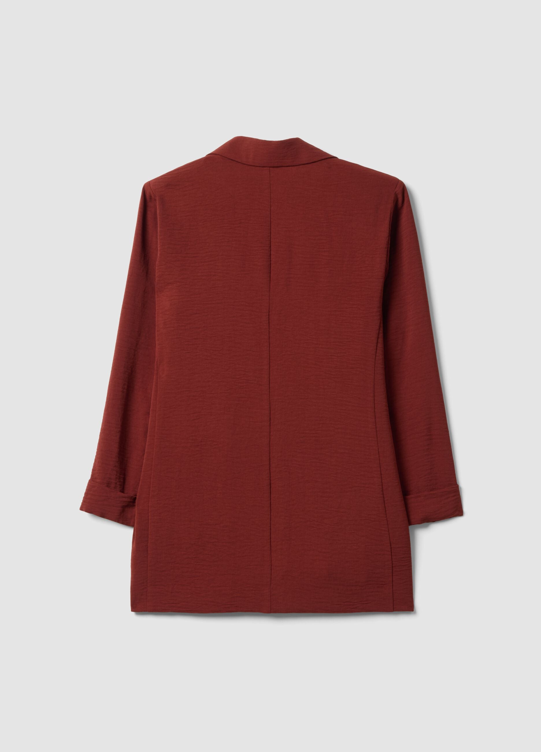 Red regular-fit blazer with classic lapels