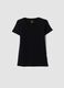 Black short-sleeved organic stretch cotton crew-neck T-shirt_4