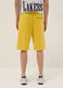 Yellow cotton-blend sports shorts with Lakers logo_2