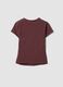 Brown fitted stretch-cotton T-shirt with rhinestone embellishments_5