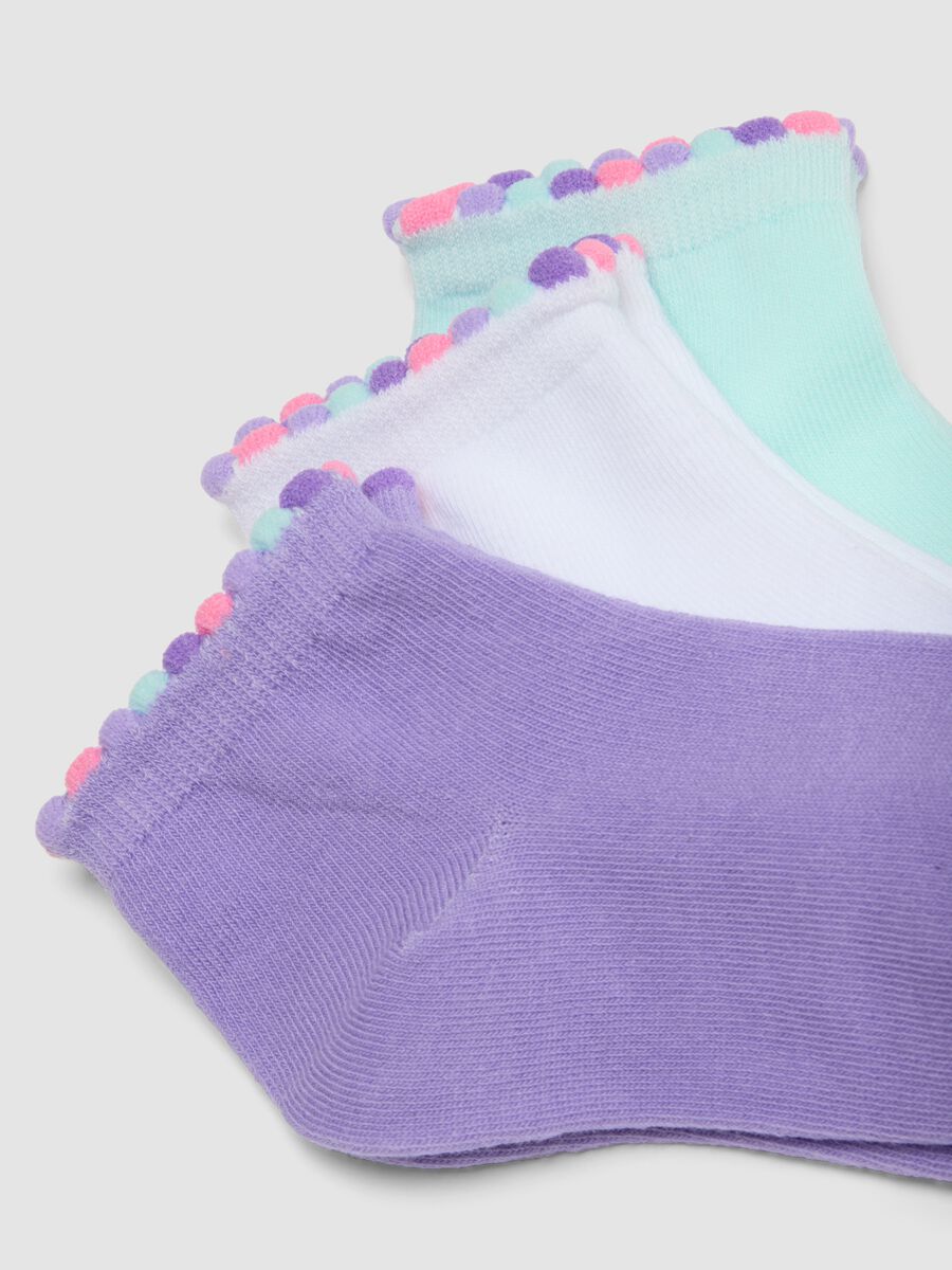 Pack of seven stretch organic cotton ankle socks_2