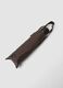 Dark brown folding umbrella with matching sleeve_0