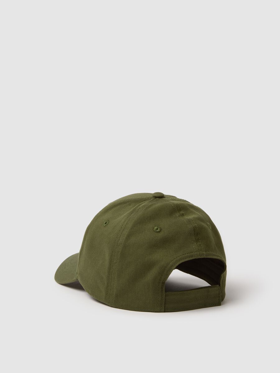 Berretto da baseball in puro cotone verde regular fit_1