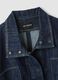 Blue pure cotton denim jacket with zip, oversized fit_5