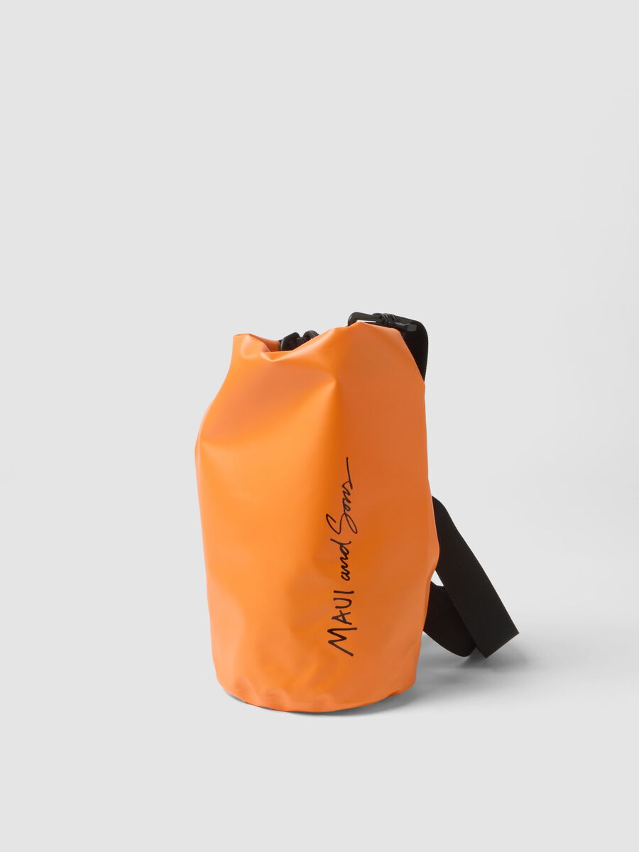 Orange waterproof bag with adjustable shoulder strap_2