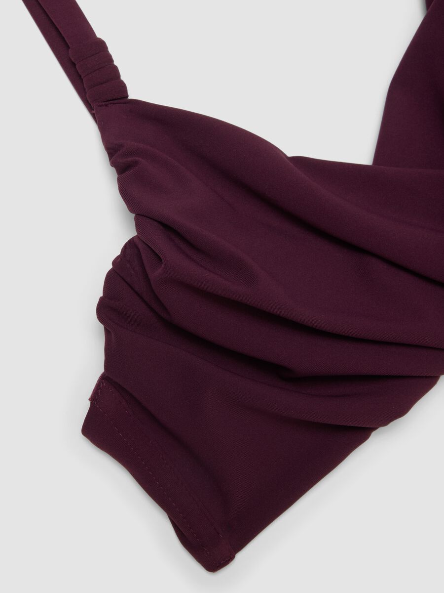 Purple shaping bikini top in stretchy fabric_5