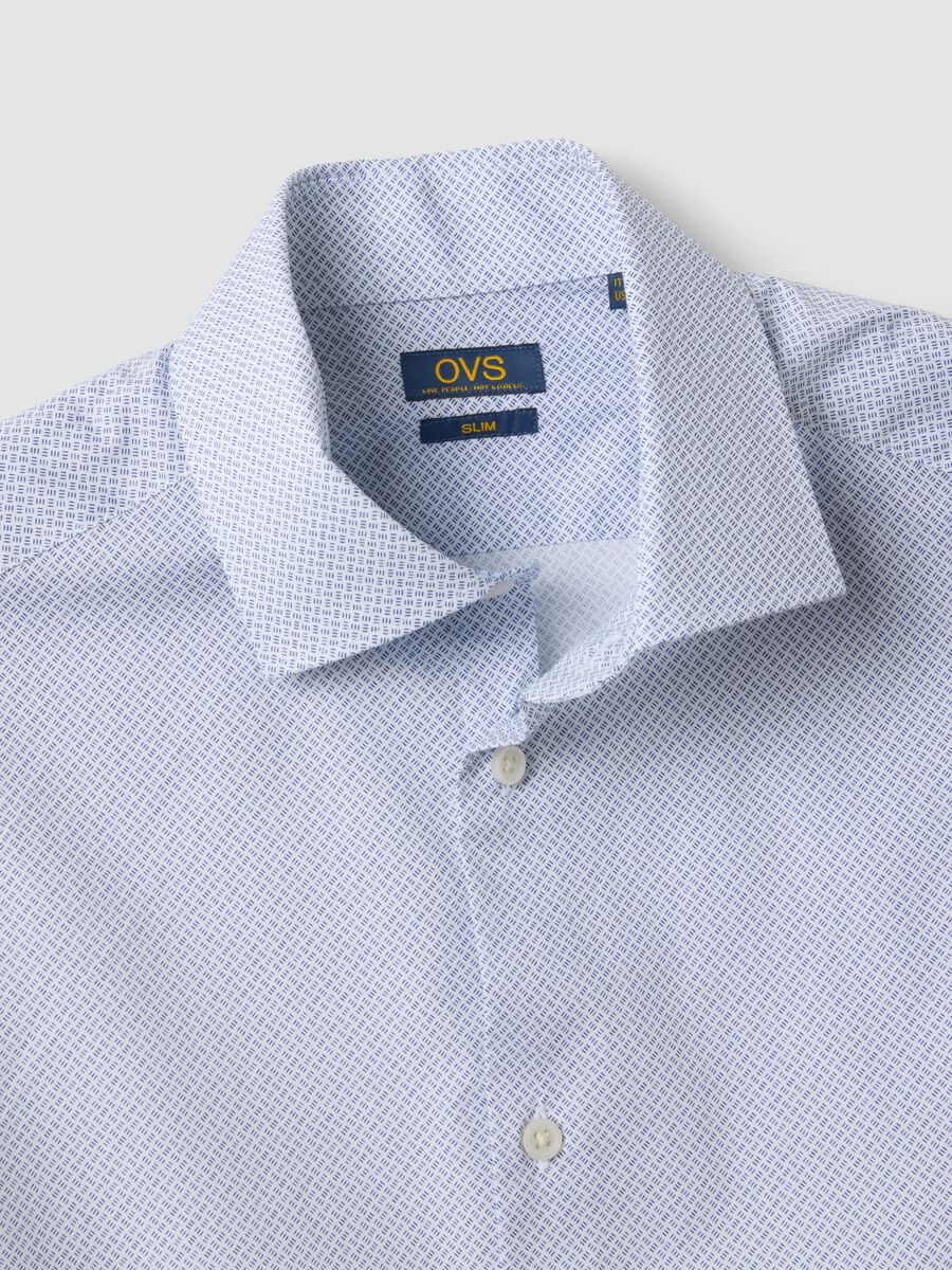 Light blue stretch cotton poplin shirt with cutaway collar_6