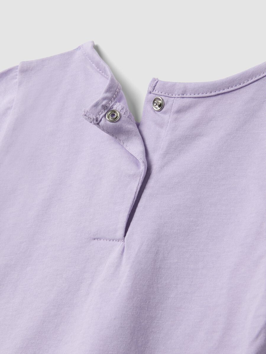 Short purple cotton pyjamas for baby girls, regular fit with print_2