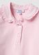 Pink long-sleeve organic cotton polo shirt, regular fit, for baby girl_2