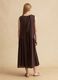 Brown pure cotton midi dress_3