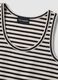 Multicolor striped regular fit cotton and linen tank top_5