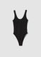 Black ribbed stretch-cotton bodysuit with wide neckline_4