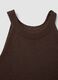 Fitted viscose blend brown tank top_5