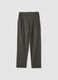 Green regular-fit stretch viscose trousers_4