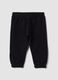 Black pure cotton jogger trousers for baby girl_0