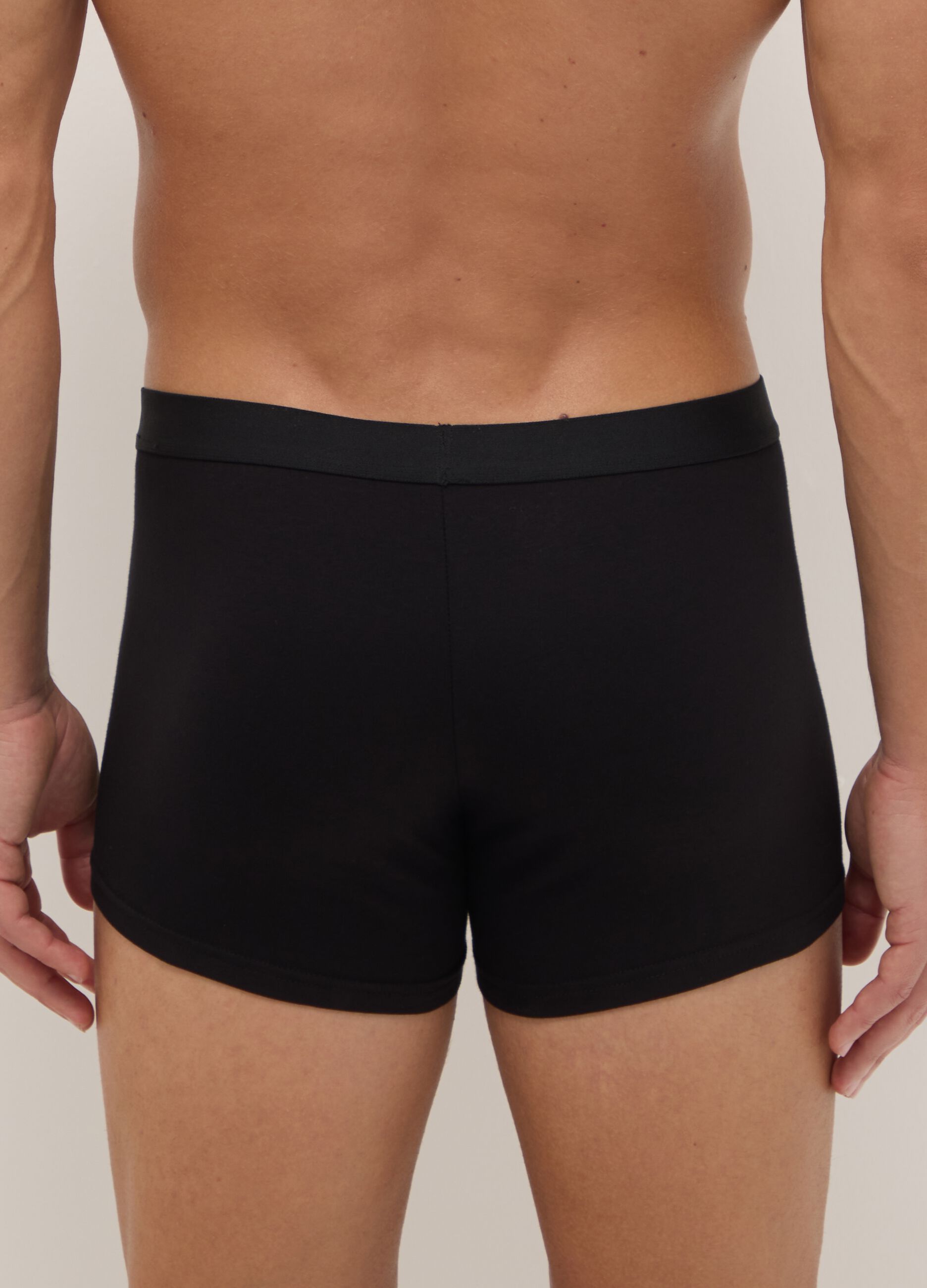 Multipack boxer neri in cotone organico elasticizzato regular fit