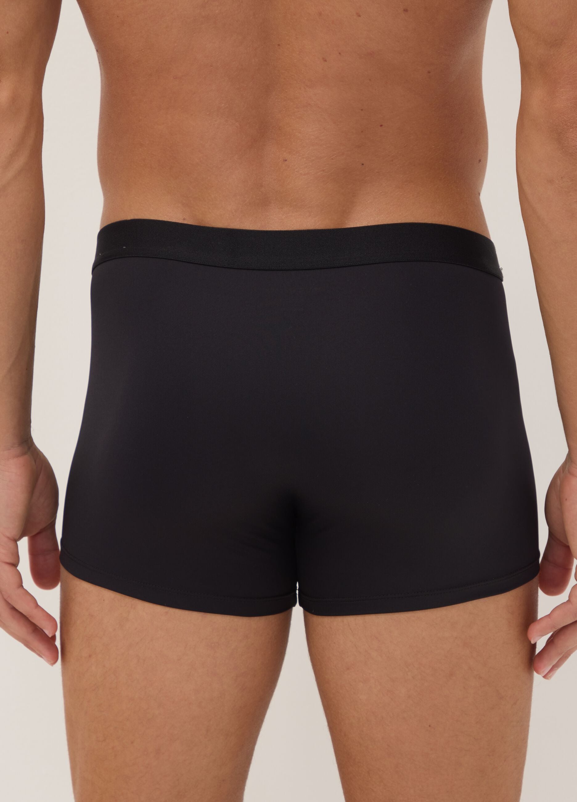 Three-pack of black stretch microfibre boxers